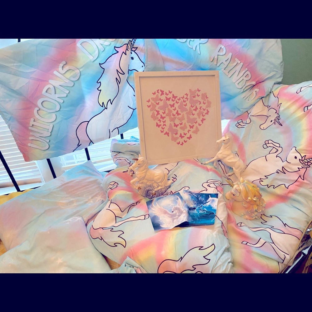 💗Justice💗Unicorn bed set & accessories